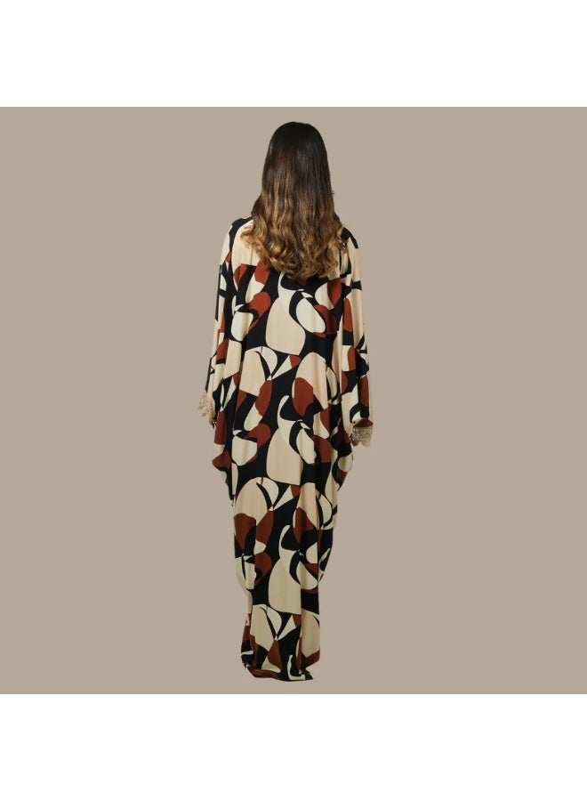 QABEELA RAM25 JAMILA PRINTED KAFTAN - Image 1